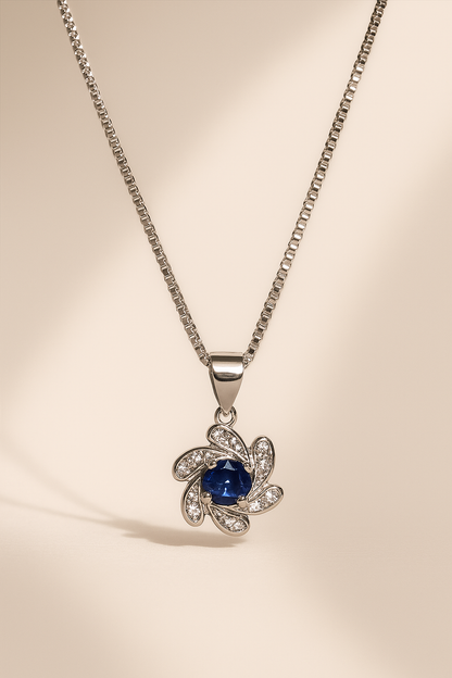 Blue Stone Ocean Wave Pendant