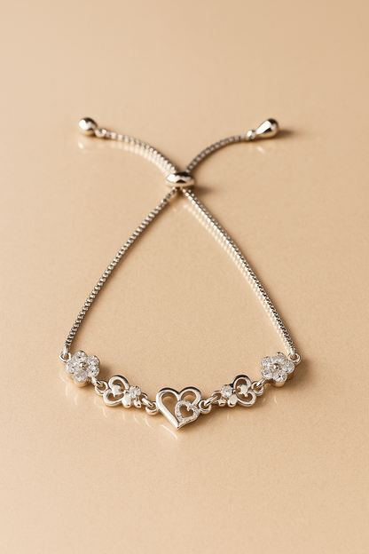 Floral Embrace Adjustable Bracelet