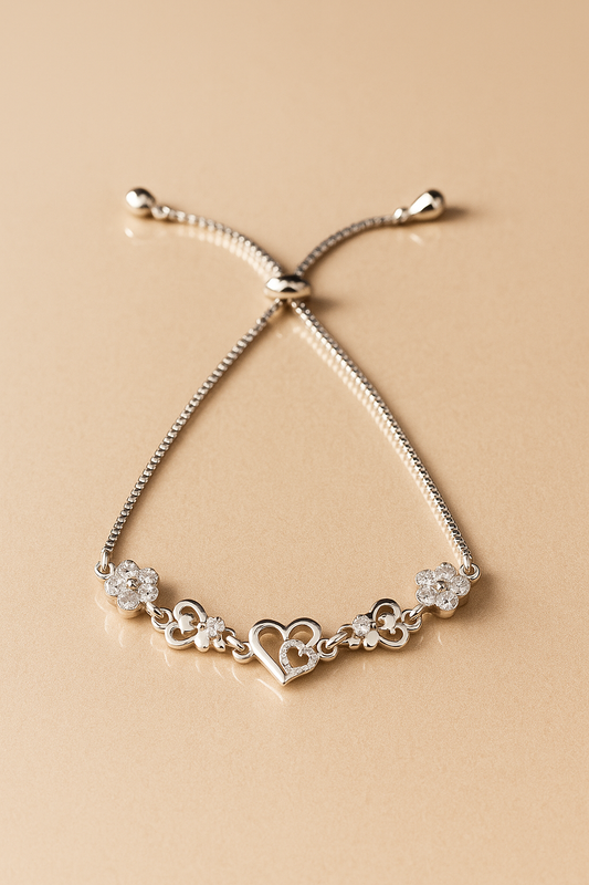 Floral Embrace Adjustable Bracelet