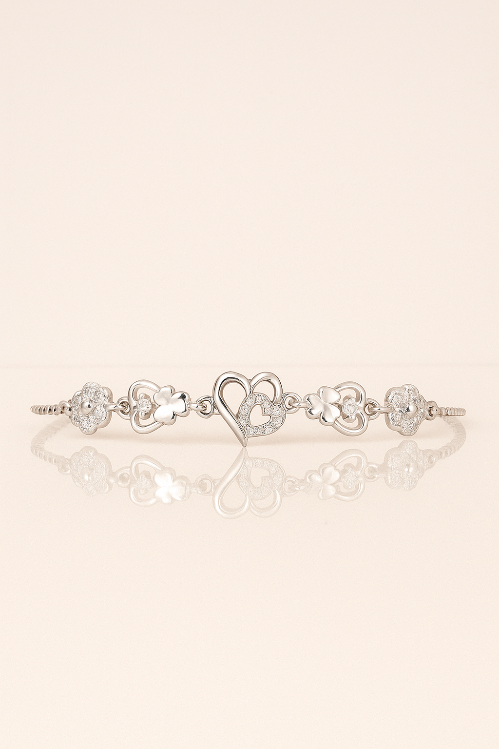 Floral Embrace Adjustable Bracelet