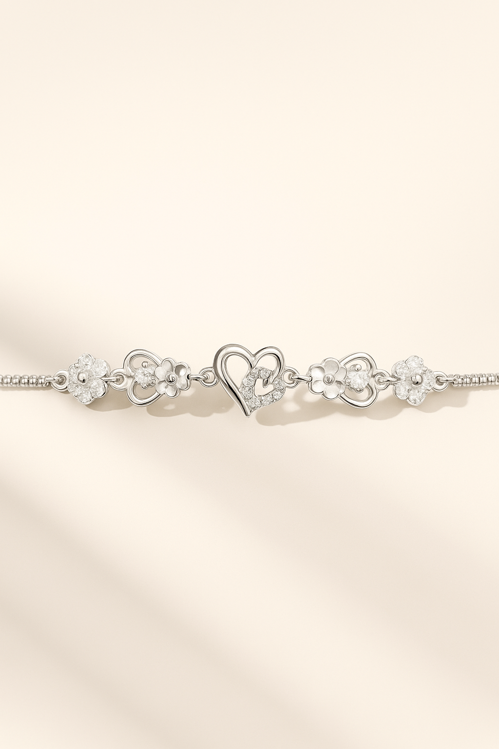 Floral Embrace Adjustable Bracelet