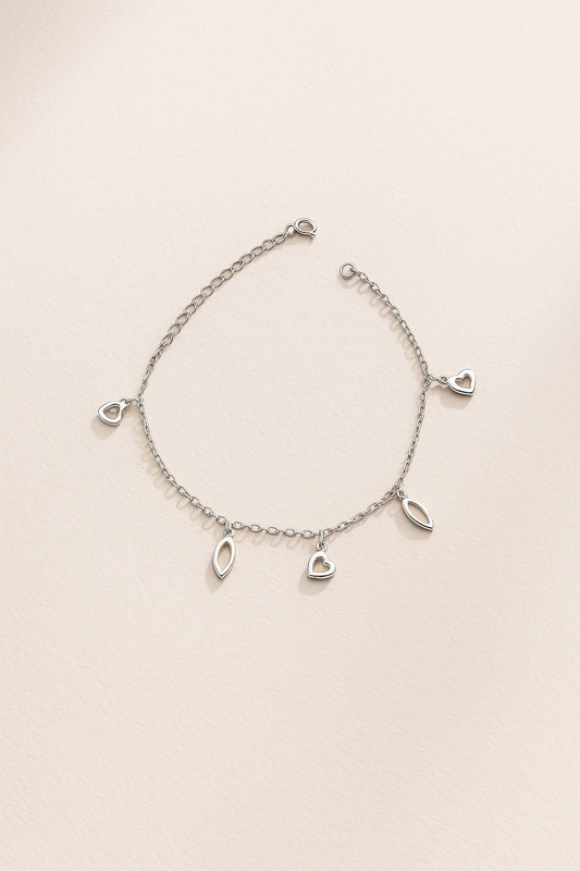 Petal & Pulse Charm Bracelet