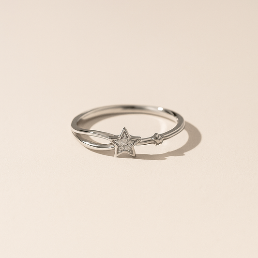 Shooting Star Silver Band (Adjustable)