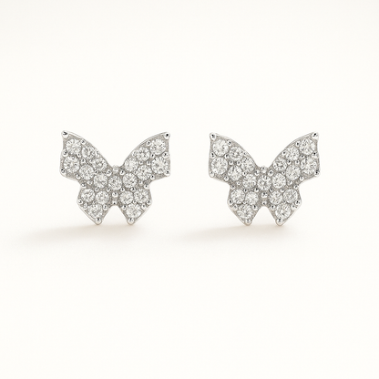 Twilight Wings Silver Studs