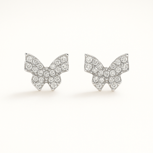 Twilight Wings Silver Studs