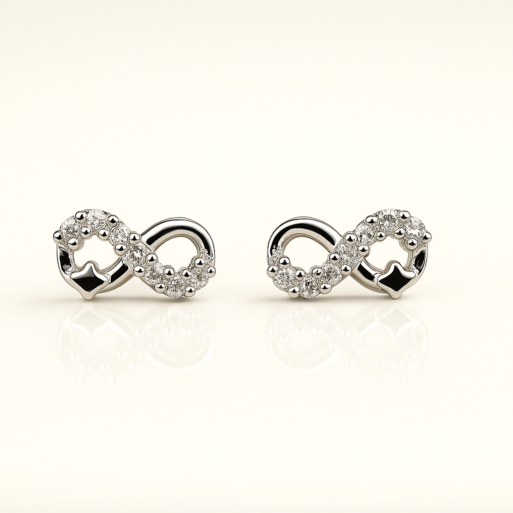 Infinity Spark Silver Studs