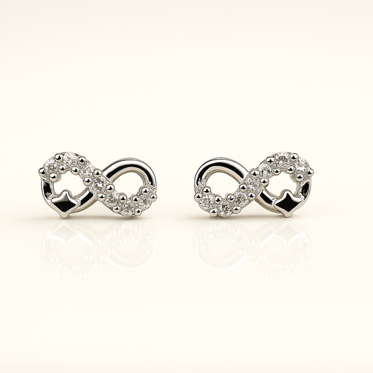 Infinity Spark Silver Studs