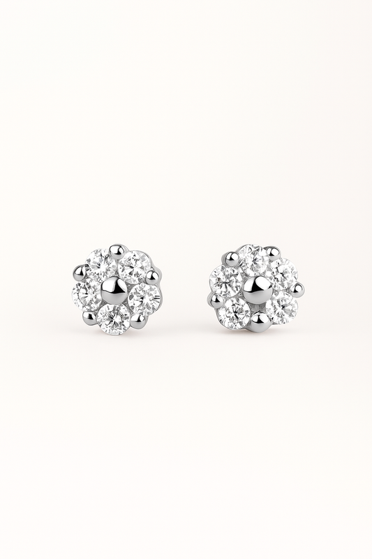 Crystal Daze Silver Studs
