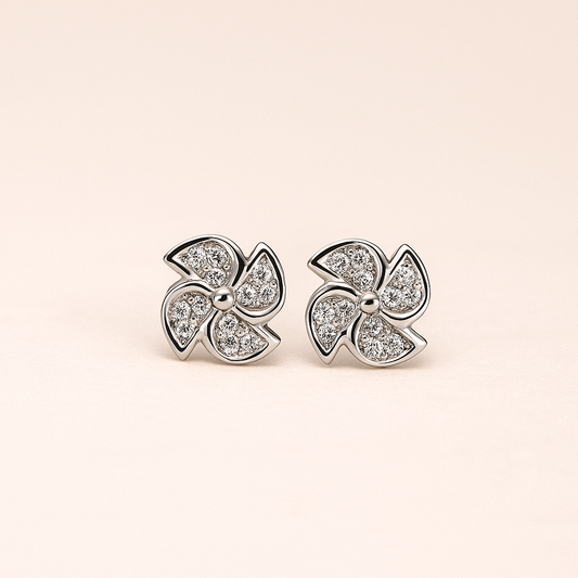 Dazzle Twist Silver Studs