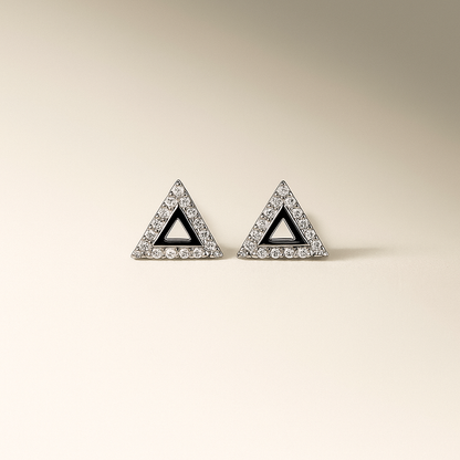 Tri Vertex Silver Studs
