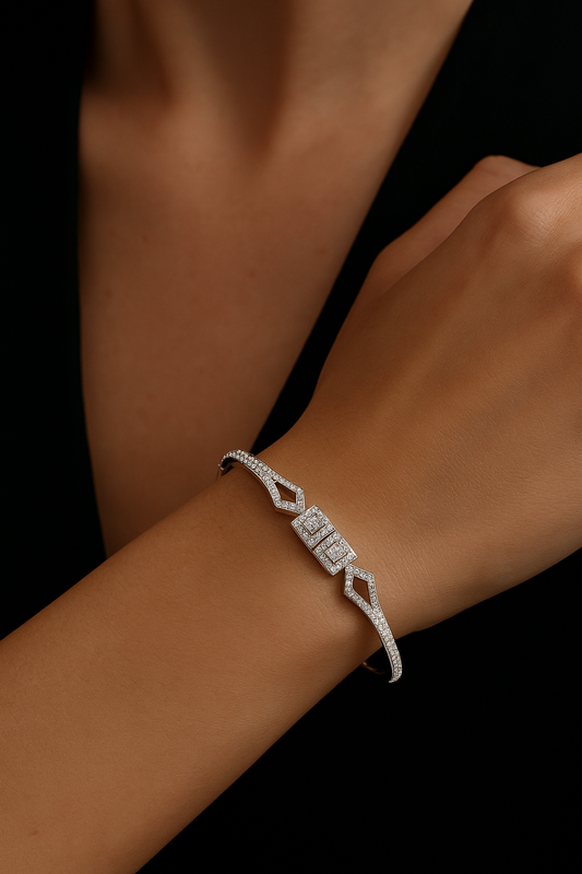 DuoDazzle Silver Bracelet