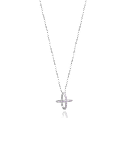 Dual Oval Ring Silver Chain