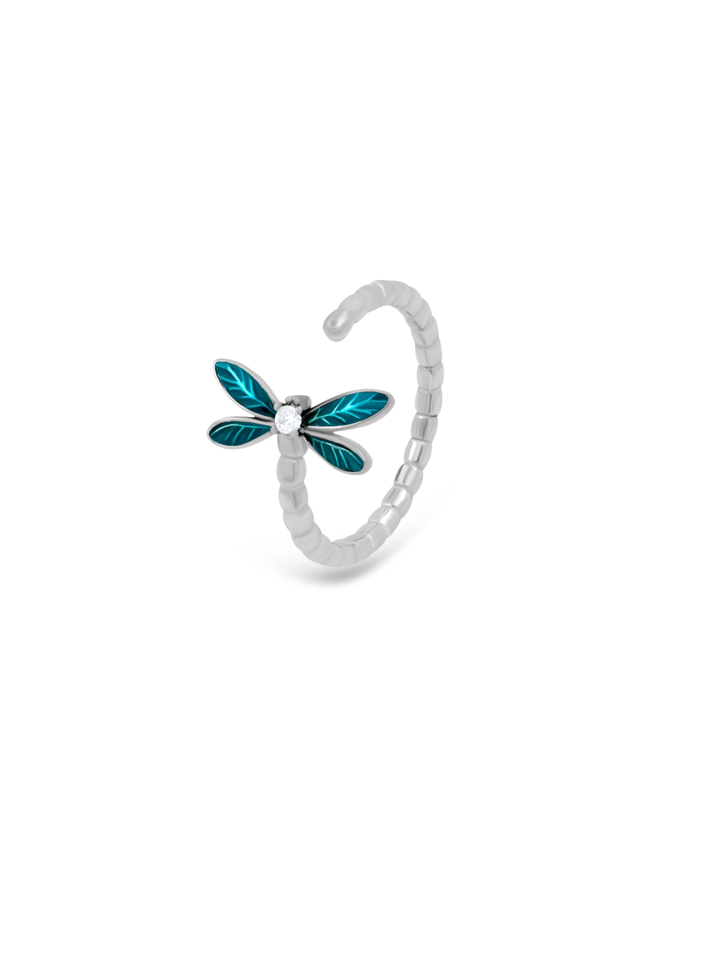 Dragonfly Silver Ring (Adjustable)