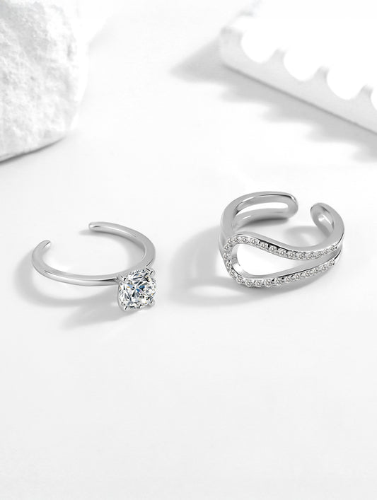 Detachable Solitaire Silver Ring
