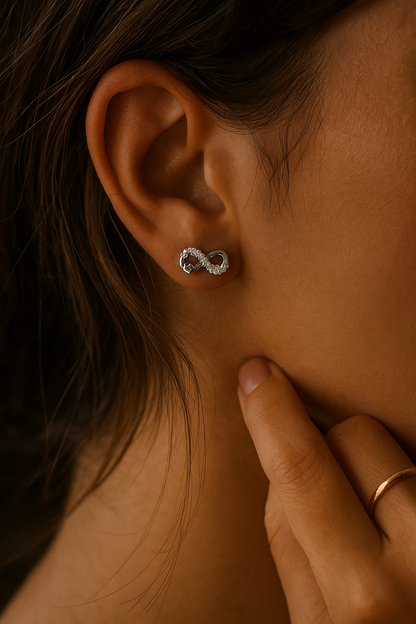 Infinity Spark Silver Studs