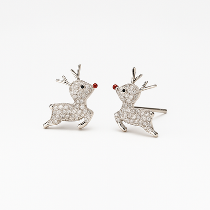 Baby Reindeer Silver Studs