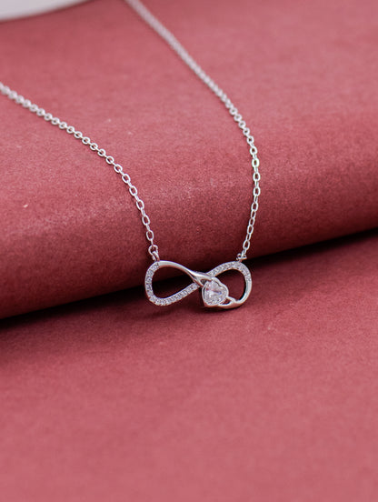 Infinite Little Heart Silver Chain