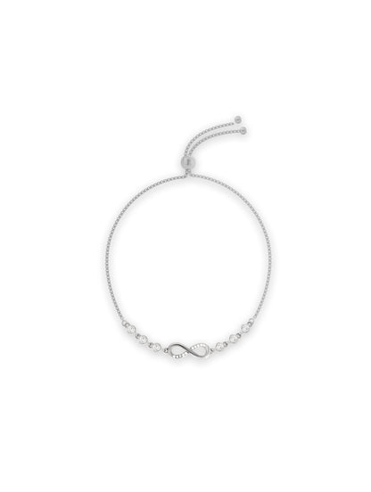 Infinity Silver Chain Bracelet (Adjustable)