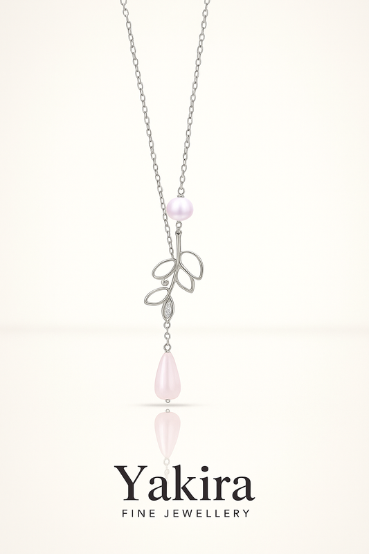 Pearl & Leaf Silver Chain