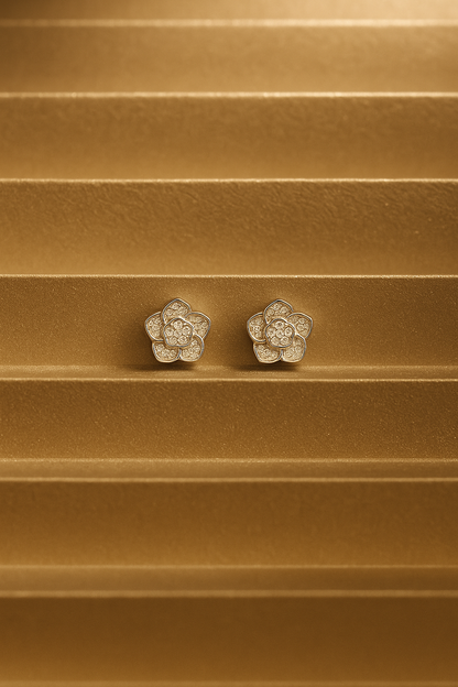 Sparkling Rose Studs