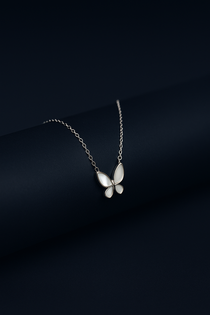 White Butterfly Chain Set