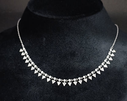 Elegant Triangle Silver Necklace