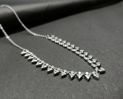 Elegant Triangle Silver Necklace