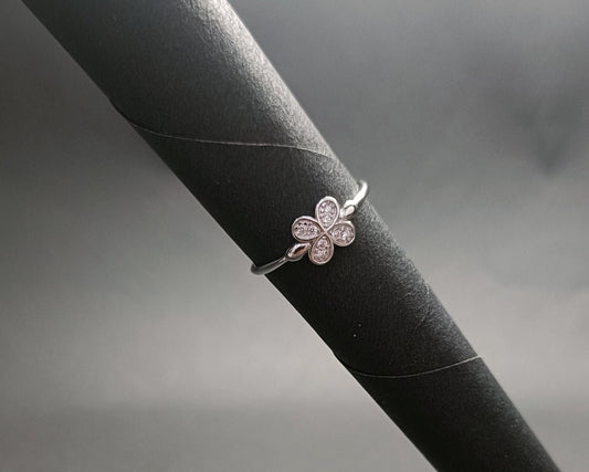 Blooming Flower Silver Ring