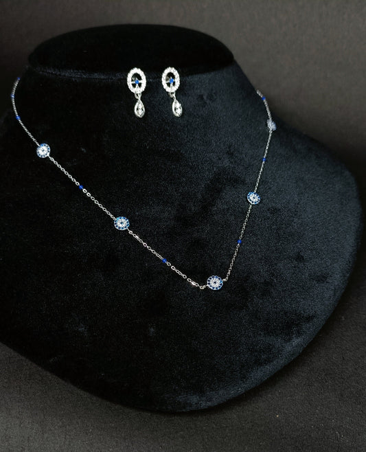 Midnight Blue Charm Necklace Set