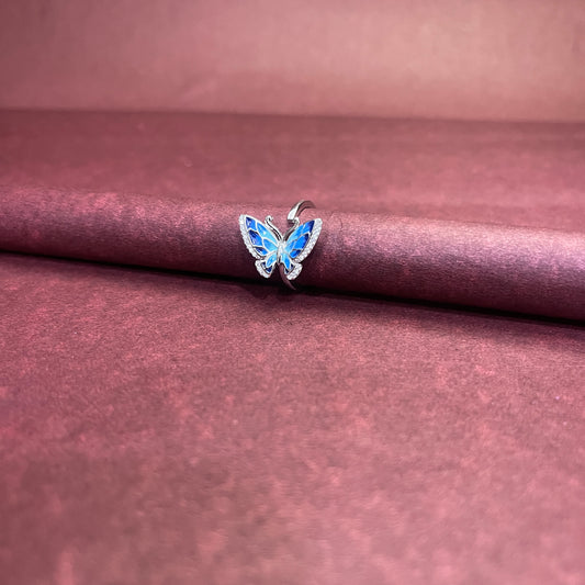 Open Enamel Butterfly Ring