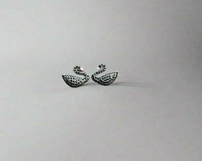 Black Swan Silver Earring