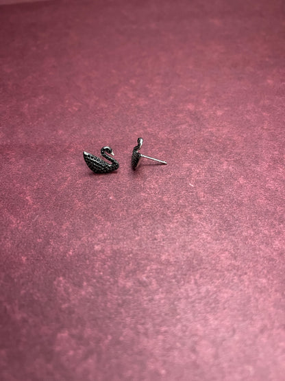 Black Swan Silver Earring