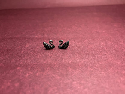 Black Swan Silver Earring
