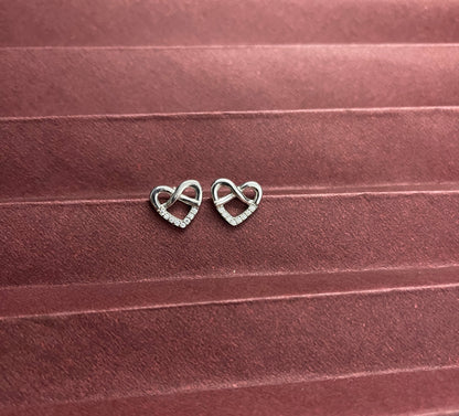 Heart Shape Silver Earrings