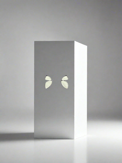White Butterfly Earrings