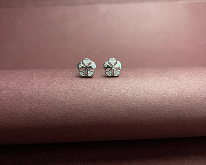 Floral Silver Studs