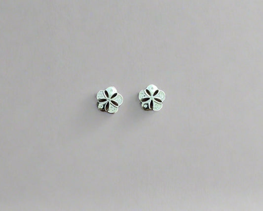 Floral Silver Studs