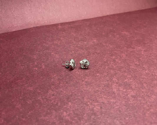 Floral Silver Studs
