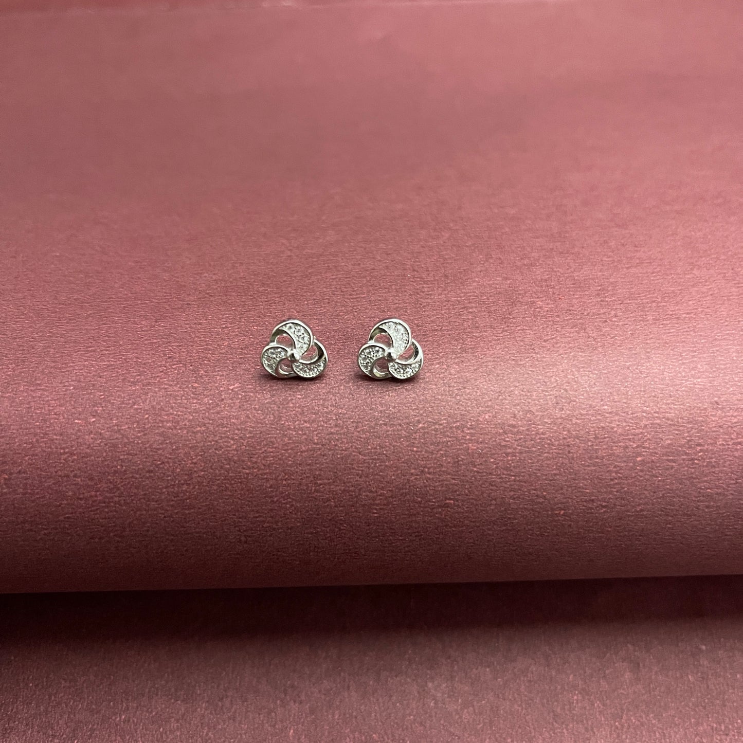 Swirl Silver Studs