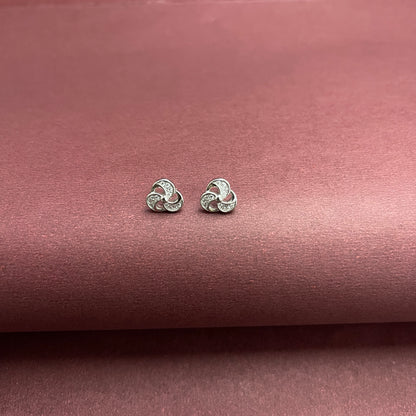 Swirl Silver Studs