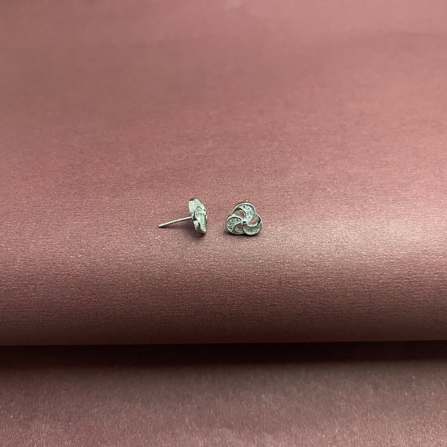 Swirl Silver Studs