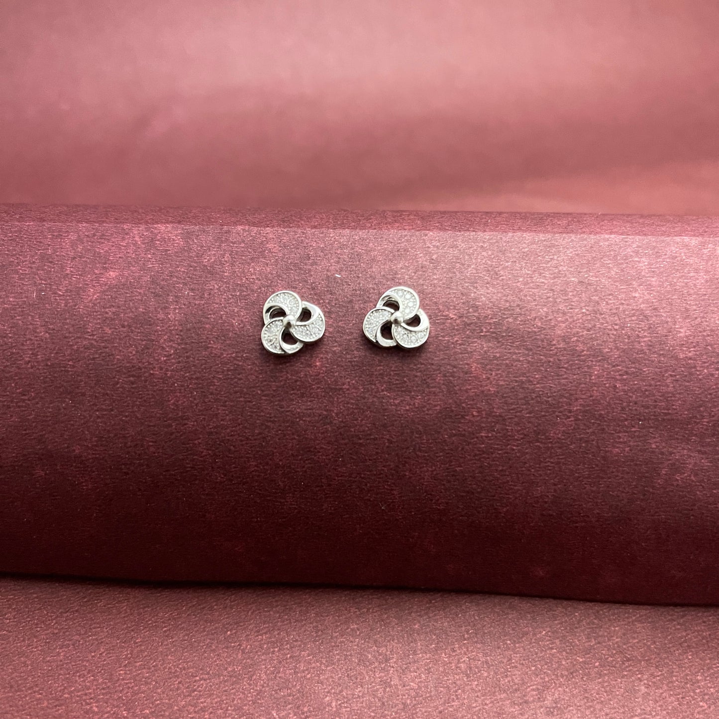 Swirl Silver Studs