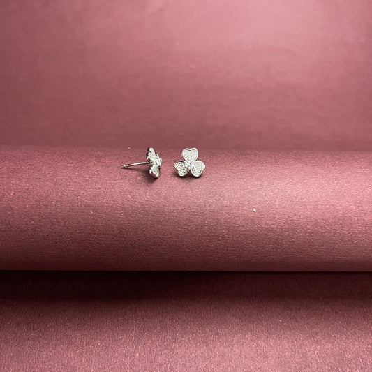 Shamrock Silver Studs