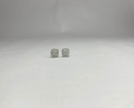 Cubic Zirconia Silver Studs