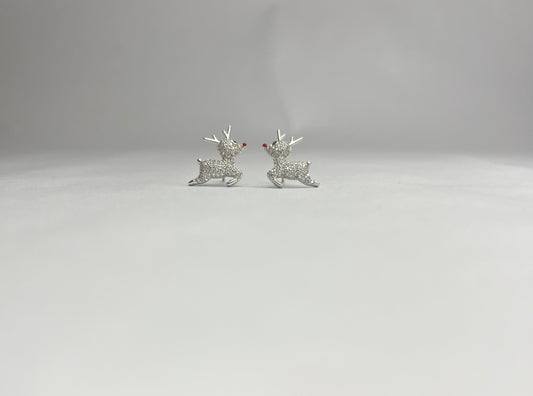 Baby Reindeer Silver Studs