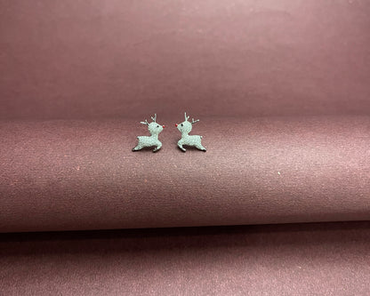 Baby Reindeer Silver Studs