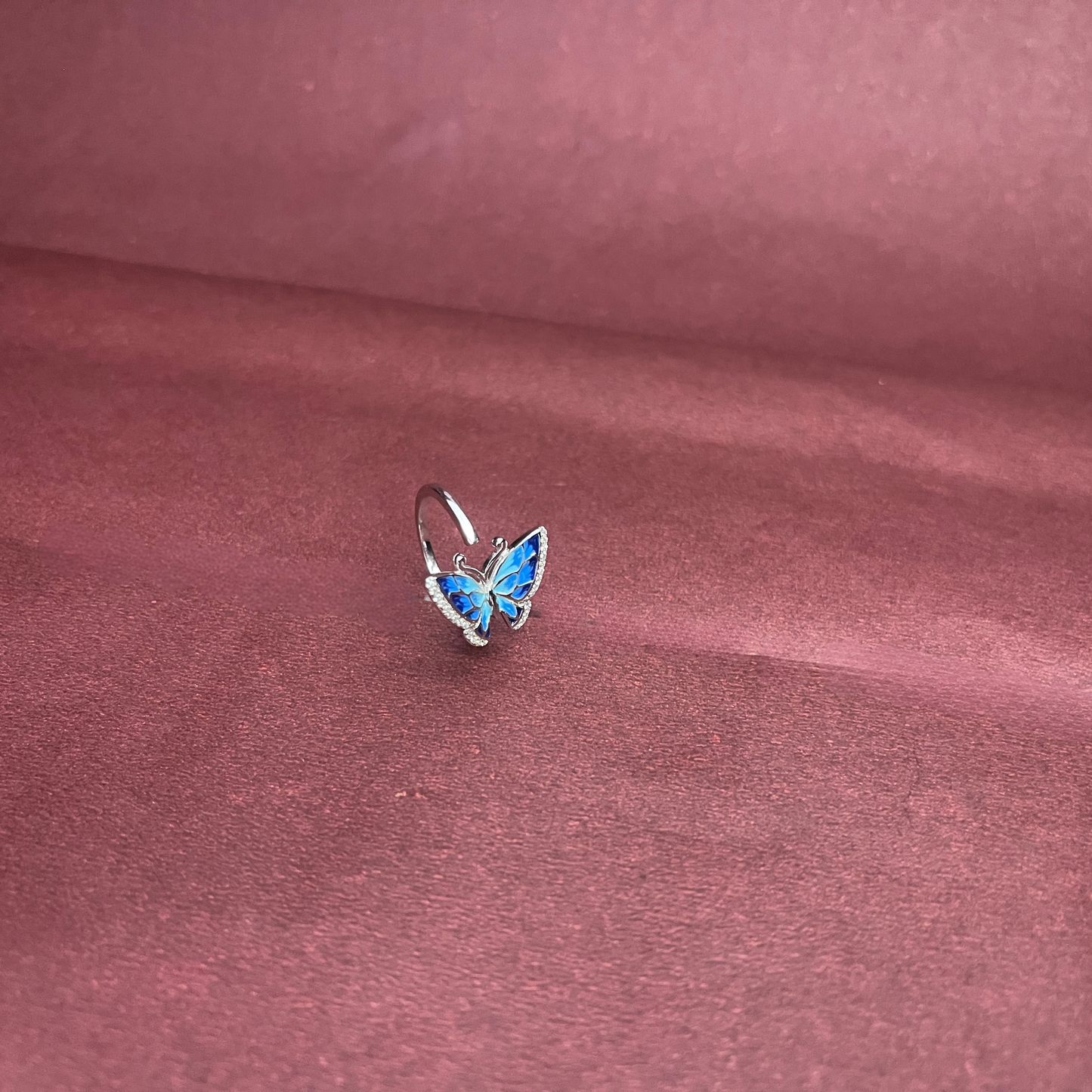 Open Enamel Butterfly Ring